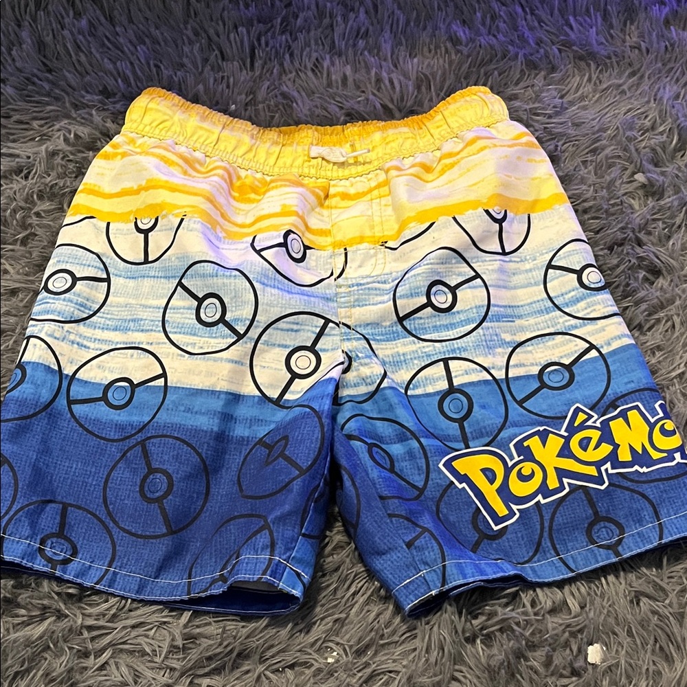Pokemon Blue and Yellow Swim Trunks